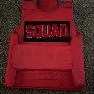 HUDSON OUTERWEAR Shark Mouth Squad RED Tactical Vest
